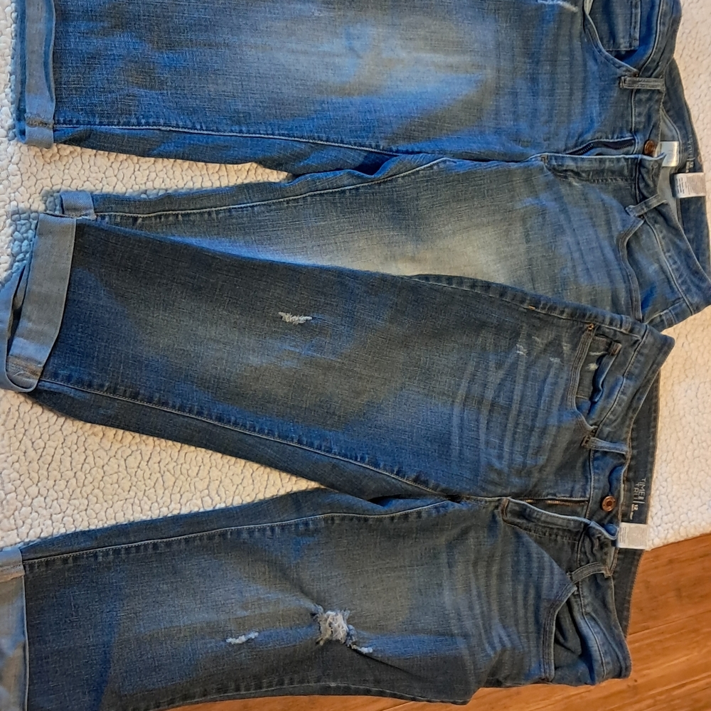 Stylish Distressed Blue Jeans